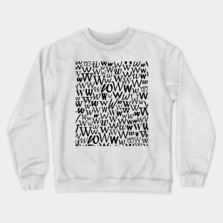W - Typography (Black) Crewneck Sweatshirt